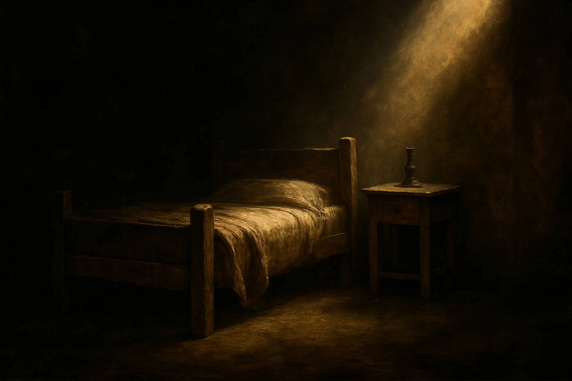 Una stanza silenziosa illuminata da un raggio di luce